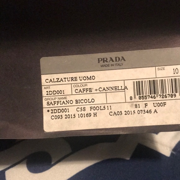 Prada saffiano bicolor men’s penny Drivers - Picture 2 of 3